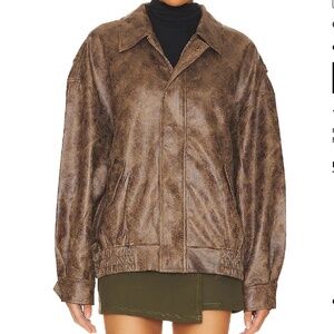 Lioness Kenny Bomber Jacket from Revolve in Chocolate